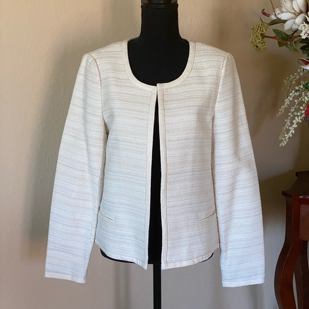 Cream Banana Republic Structured Boxy Jacket